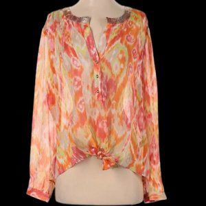 SOLD NWT Chico's Boho long sleeve blouse-Large